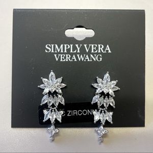 Brand New Vera Wang Cubic Zirconia Chandelier Earrings